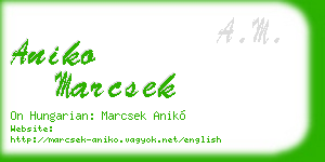 aniko marcsek business card